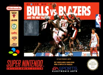 Bulls vs Blazers and the NBA Playoffs (Europe) (Rev 1) box cover front